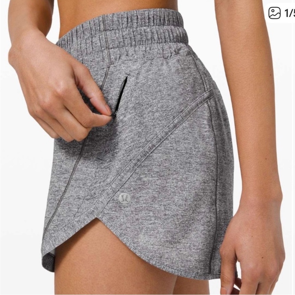 Womens Gray Athletic Shorts - lululemon athletica Track That 5 Inch
